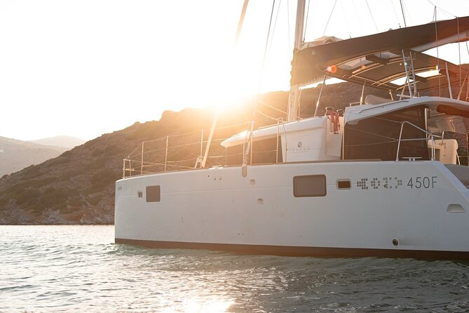 Ag. Nikolaos: Catamaran Trip with Sushi, Drinks, & Water Toys - Mirabello Gulf and the Spinalonga view