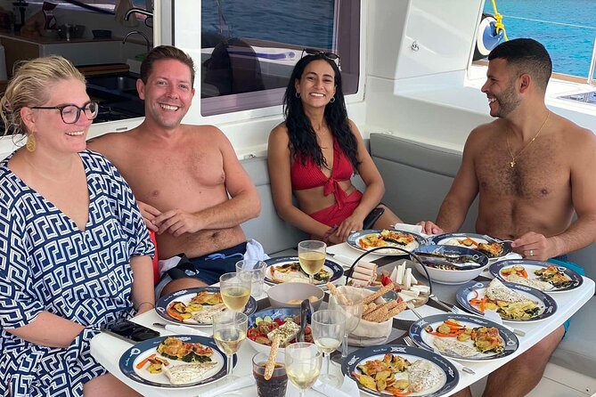 Ag. Nikolaos: Catamaran Trip with Sushi, Drinks, & Water Toys - Dinner, drinks, and the food question