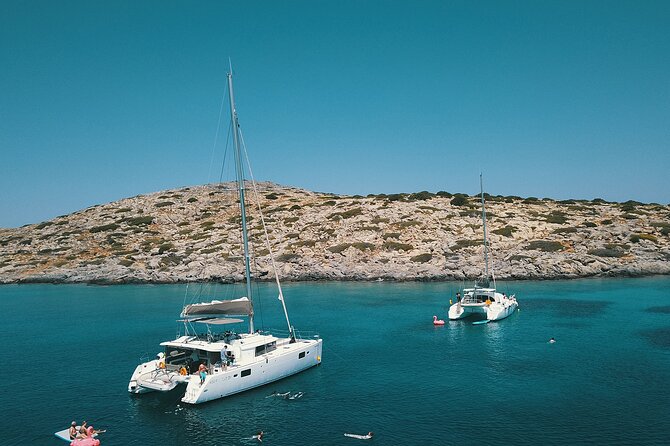 Ag. Nikolaos: Catamaran Trip with Sushi, Drinks, & Water Toys - The swimming stop in a quiet bay