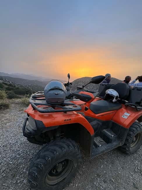 Agia Pelagia: Sunset or Morning Quad Tour & Ghost Town Visit - Starting in Agia Pelagia with a proper lesson