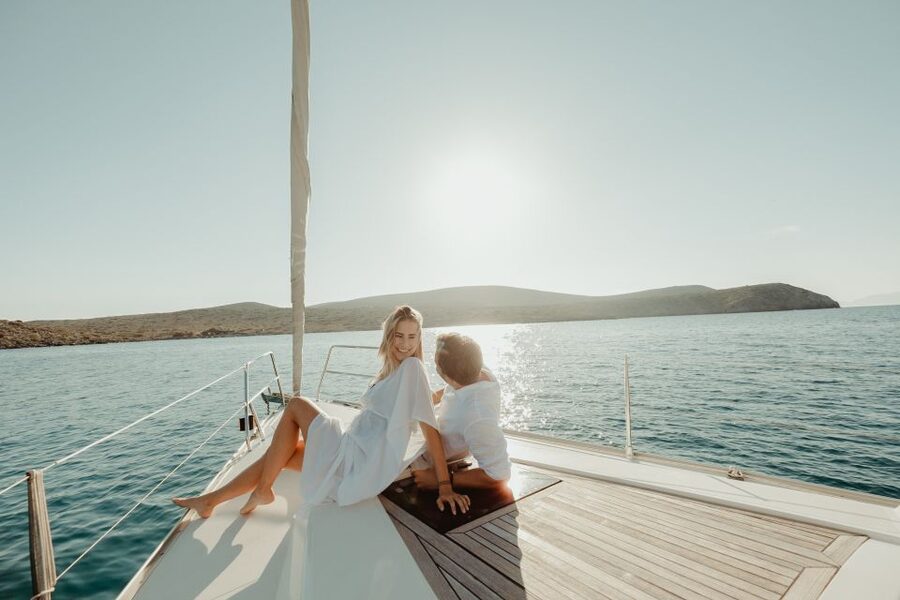 Agios Nikolaos: Mirabello Bay Sailing Cruise with Meal - Lunch, local wine, and fruit on board
