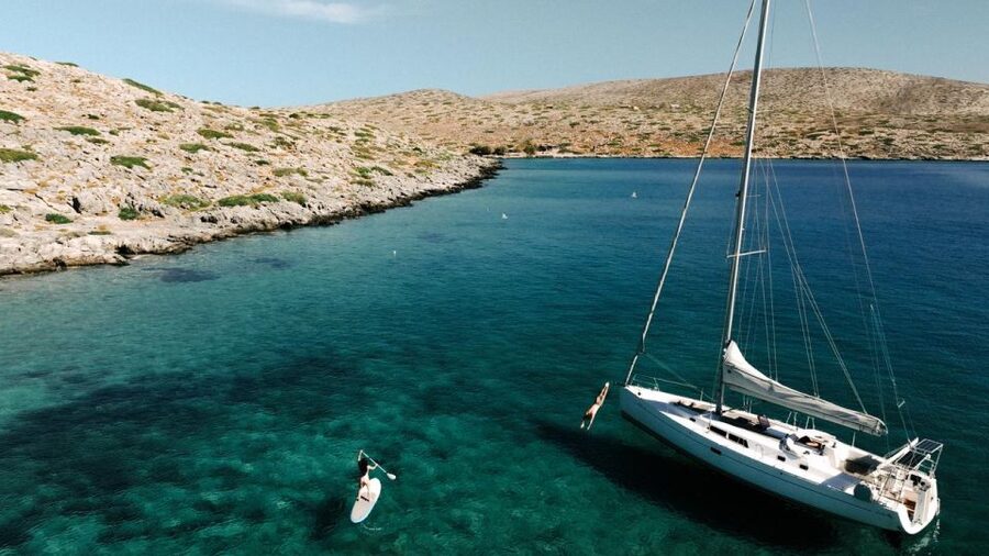 Agios Nikolaos: Mirabello Bay Sailing Cruise with Meal - The crew and the feel of a small boat