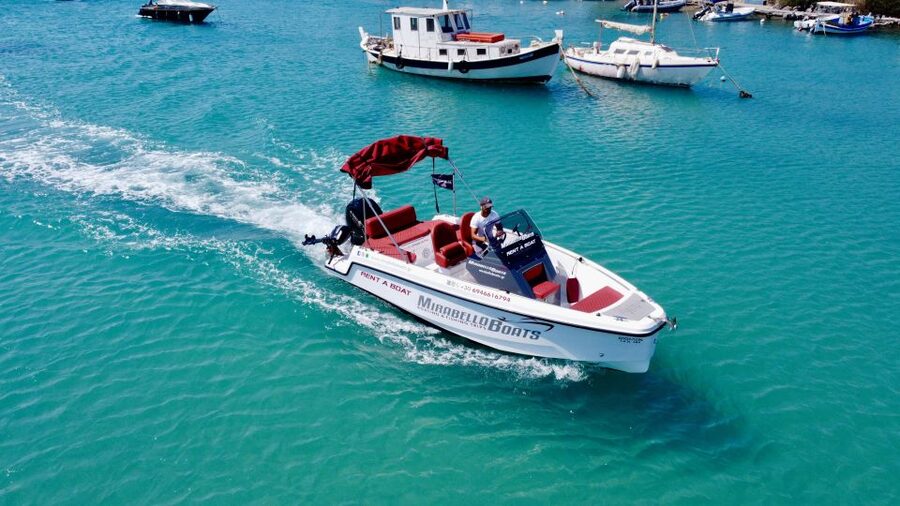 Agios Nikolaos: Private Boat Cruise with Soft Drinks - Leaving Agios Nikolaos for the open water