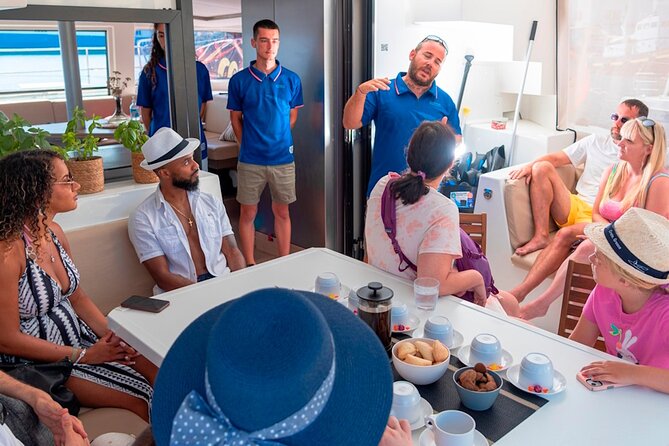 Chania: Afternoon Catamaran trip - Dinner, Drinks & Sunset - Leaving Kolymvari for an afternoon on the water