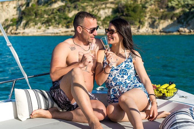 Chania: Boat Rental Almyrida - Marathi Beach for a more relaxed stop