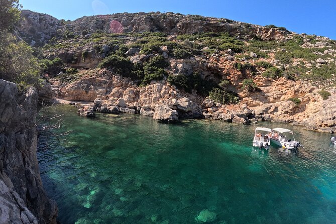 Chania: Boat Rental Almyrida - Loutraki Beach and the return to Almyrida