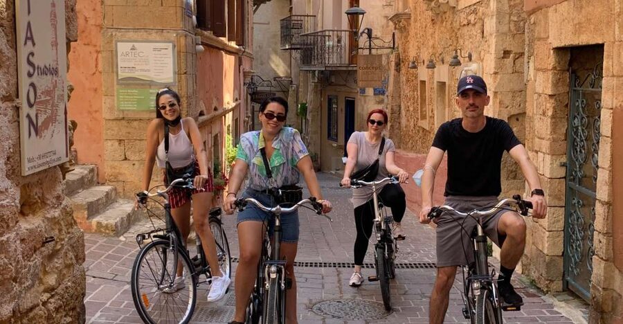 Chania: City Highlights Small Group Bike Tour - Riding along the Venetian Walls