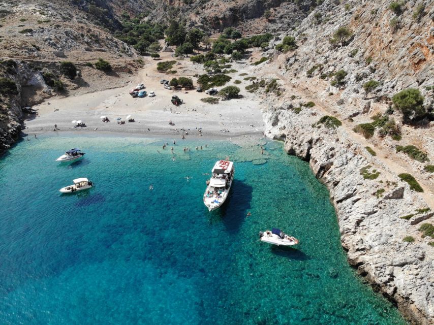 Chania: Menies Beach & Chironisia Bay Cruise with Snorkeling - Ancient Diktynna adds more than a beach stop