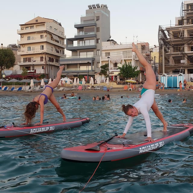 Chania: Morning or Sunset Stand-up Paddleboard Pilates - Photos that give the session a keepsake