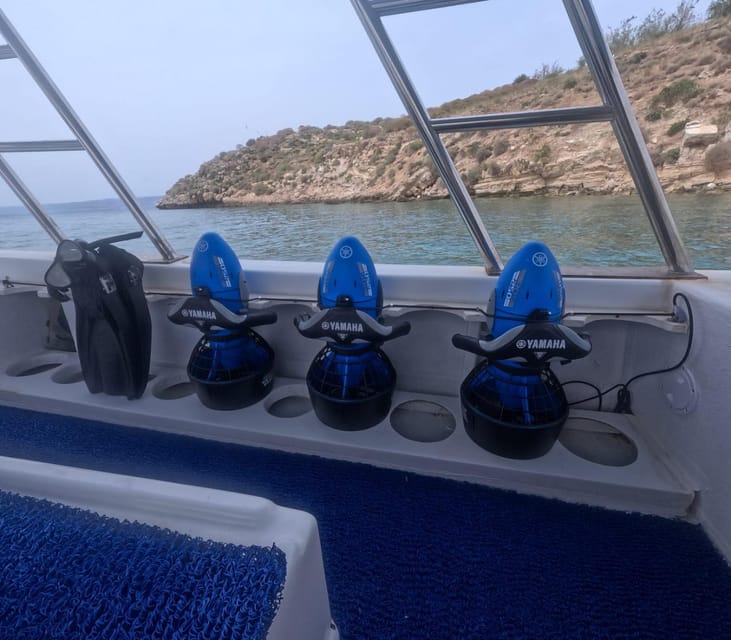 Chania: Sea Scooter Snorkeling boat tour - The boat ride and Souda Bay stops