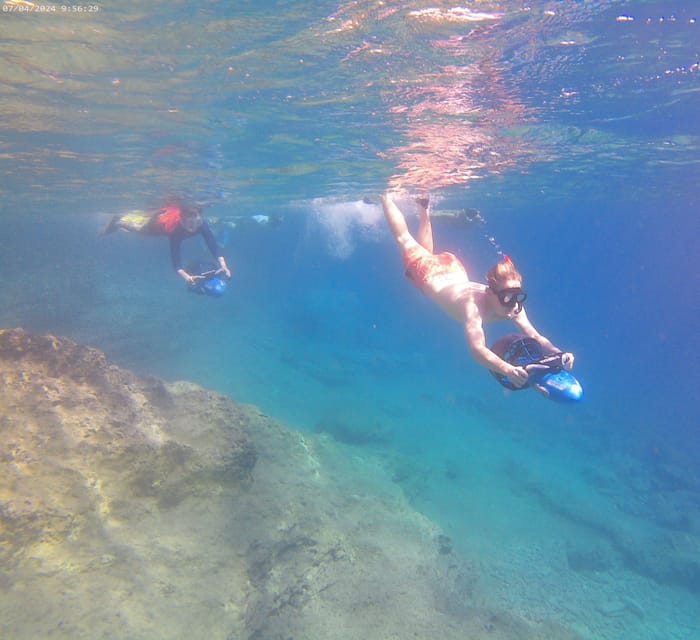 Chania: Sea Scooter Snorkeling boat tour - The optional SUP session