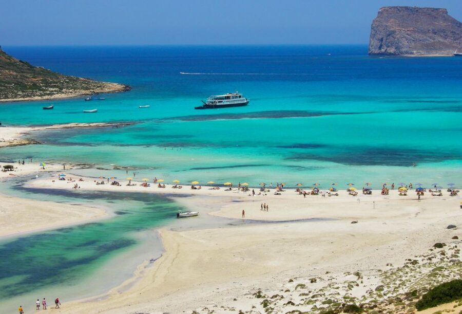 Crete: Balos and Gramvousa Cruise - Balos Lagoon and its fragile footing