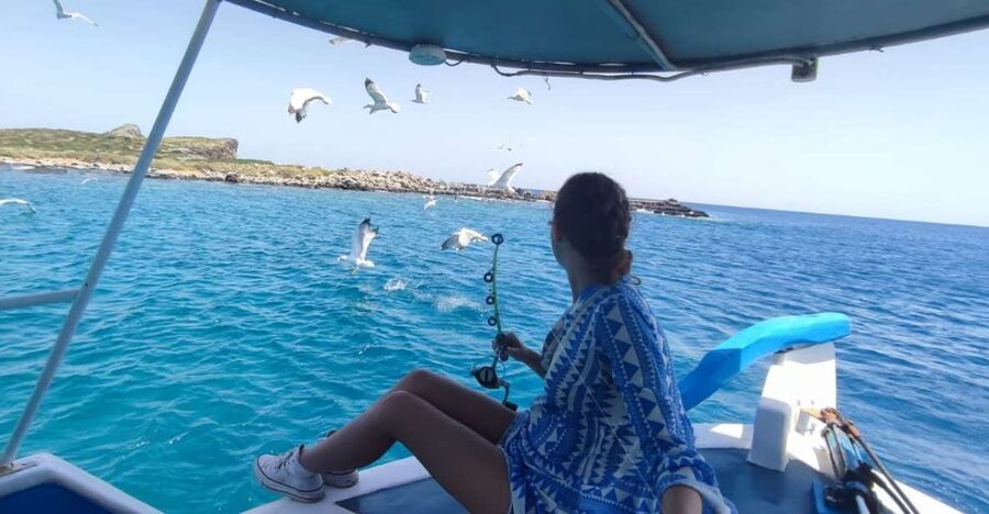 Crete: Fishing & Swimming Boat Cruise with Lunch & Drinks - Learning to fish without needing experience