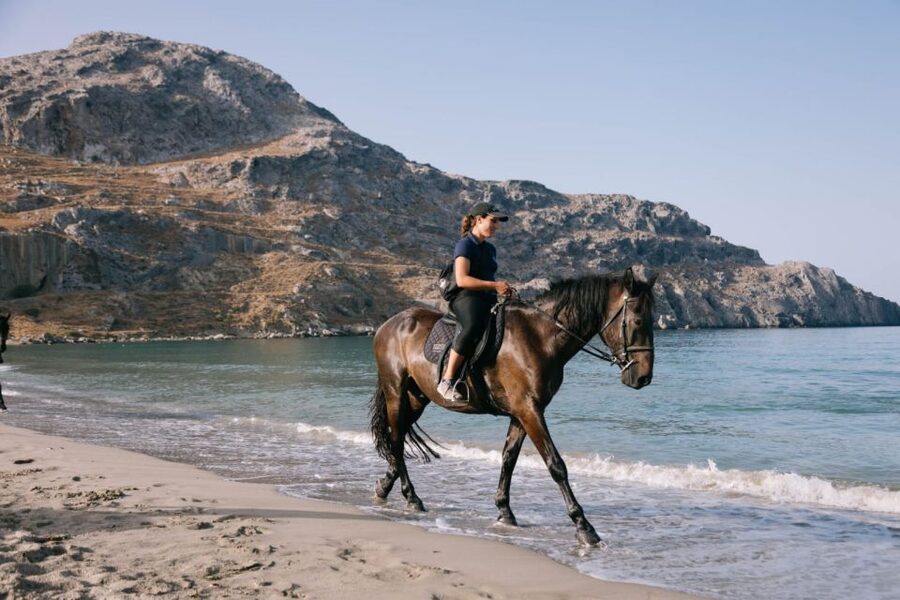Crete Horse Riding: Plakias Beach Ride - From Damnoni’s olive groves to the coast