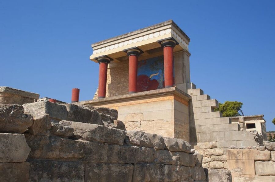 Crete: Knossos Palace and Lassithi Plateau Day Tour - Tzermiado, village food, and plateau views