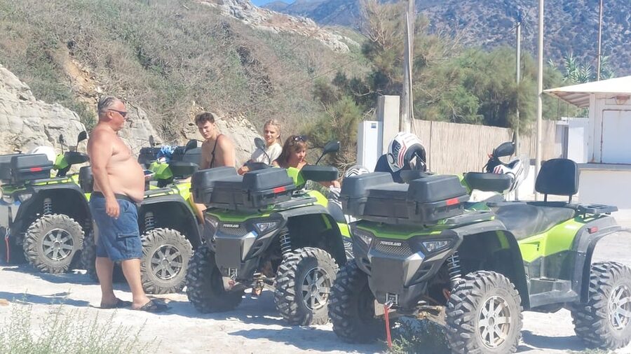 CRETE :MALIA HERSSONISOS QUADS ECOTOUR ADVENTURE - HIGH PERF - Vrachasi, mountain roads, and a quiet monastery