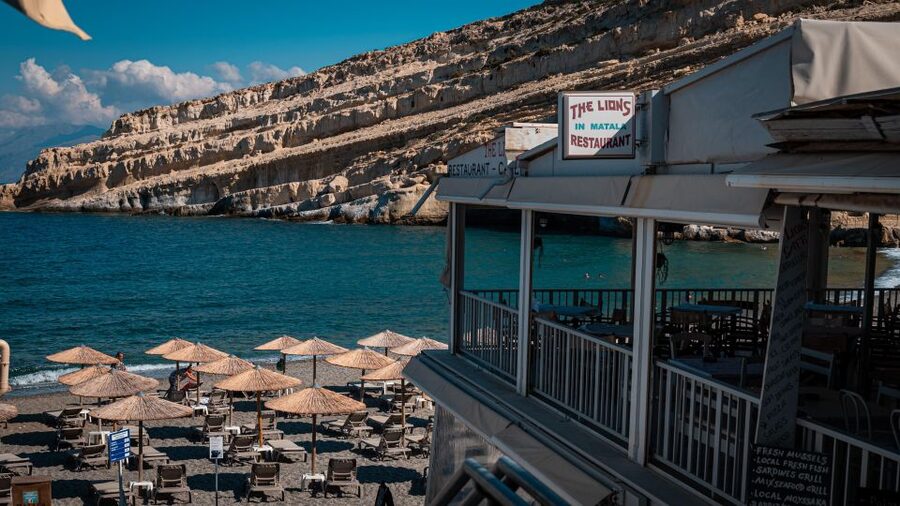 Crete: Matala Hippie Caves - Lunch, shops, and a short village walk