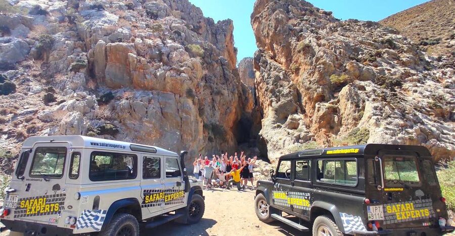 Crete: Trypiti Beach Off-Road South Tour w/ Lunch & Wine - Lunch in the olive country near St. Savvas