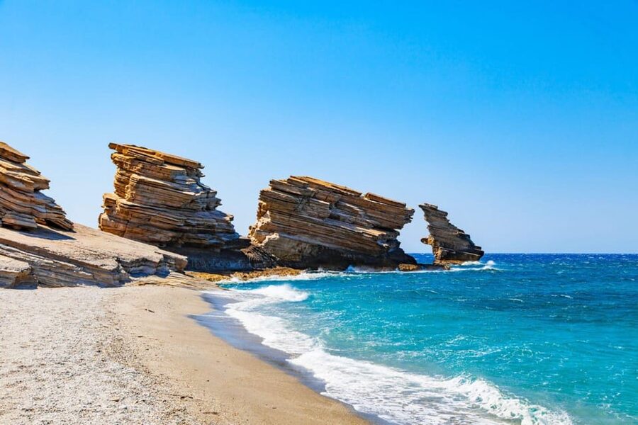 Day Boat Trip: Preveli-Triopetra- Agios Pavlos from Rethymno - Damnoni Beach and the boat connection