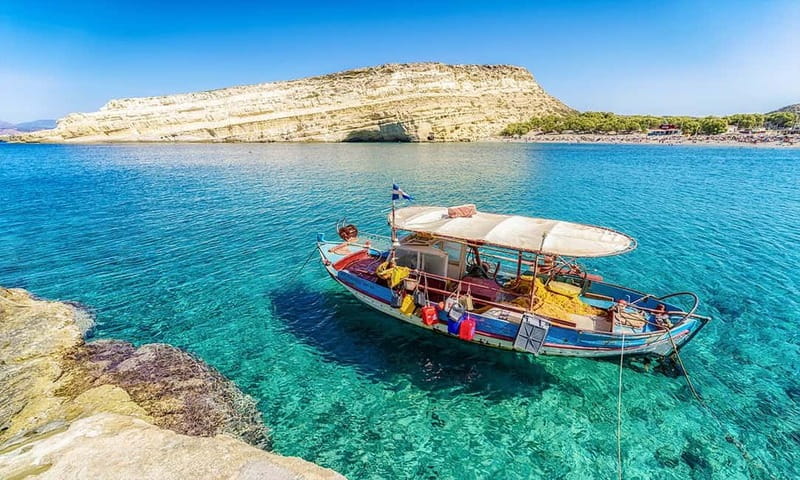 Day trip to Matala Hippie Beach & Gortyn Archaeological Site - From Roman ruins to Matala’s sandy bay