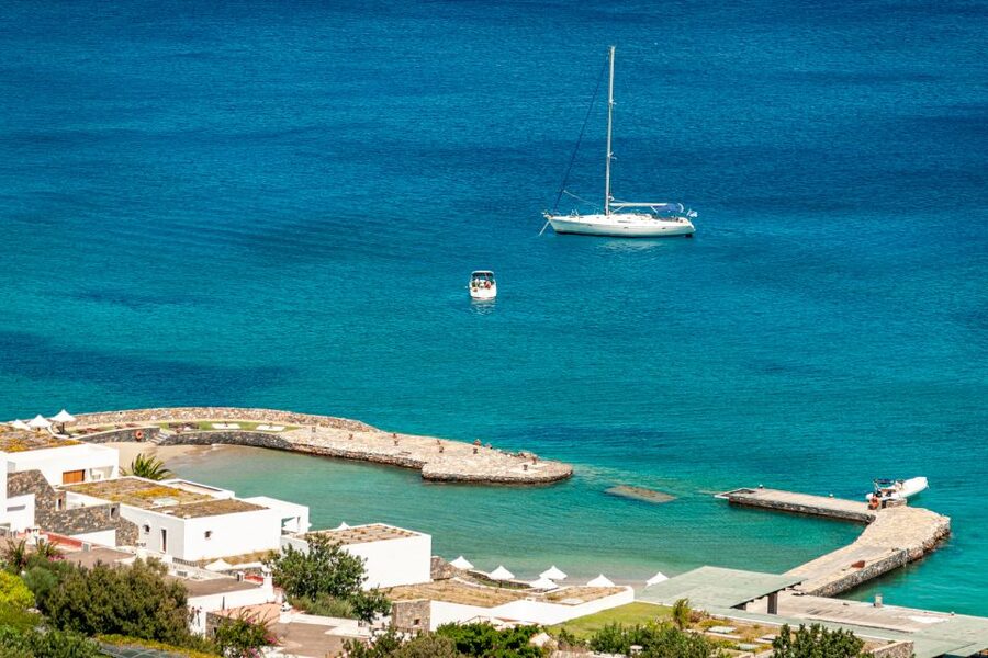 Elounda: Spinalonga Guided Boat Tour with BBQ and Swimming - Kolokytha Beach: swimming first, lunch second