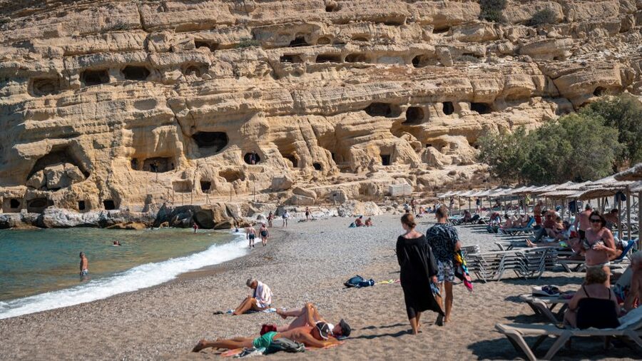 From Heraklion: Day Trip to Matala Hippie Beach and Caves - Exploring the Roman tomb caves