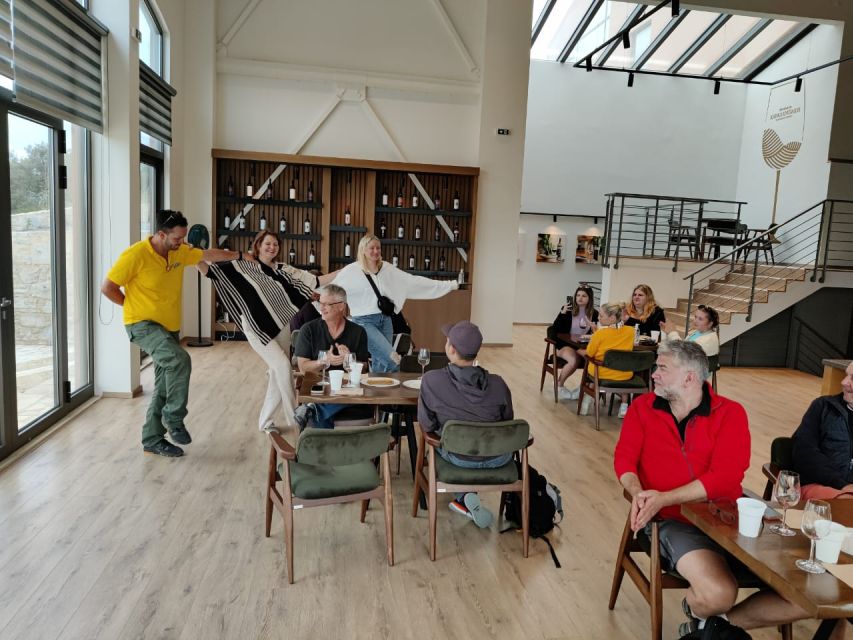 From Heraklion: Matala Beach - Caves & winery Full Day tour - Starting with Cretan wine