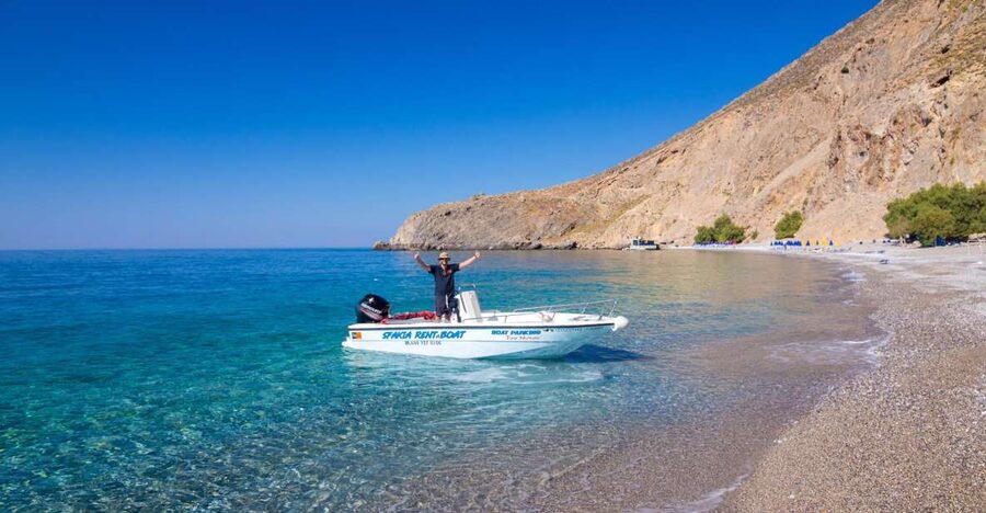 From Hora Sfakion: Private Boat Rental for Day Cruising - What the $255 rental really includes
