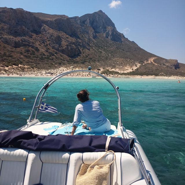 From Kissamos Port: Balos and Gramvousa Private RIB Cruise - Balos Lagoon: white sand and bright water