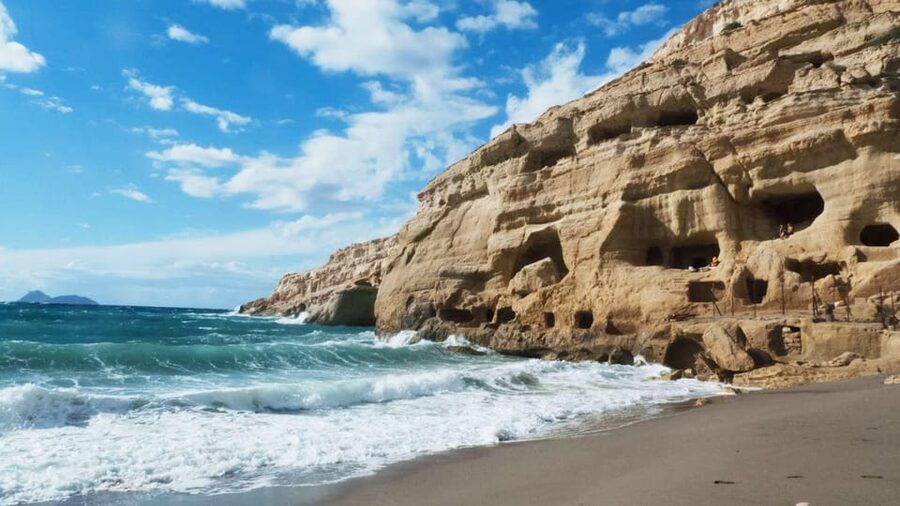 From Rethymno: Day trip to MATALA - AG.GALINI - SPILI - Spili and the 25 lionhead taps