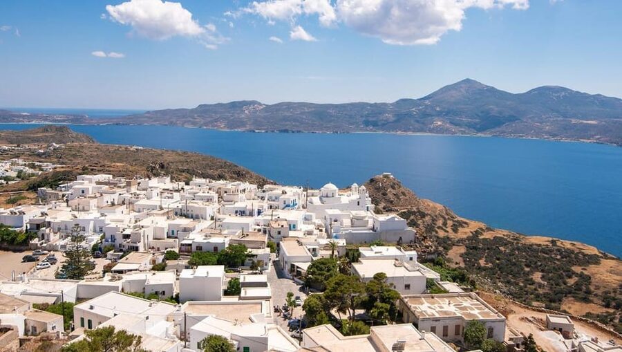 From Rethymno :Full-Day Trip Milos Island (Plaka,Sarakiniko) - Plaka: white houses and wide views