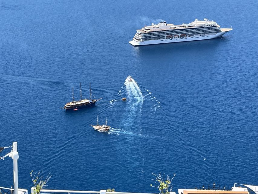 From Rethymno: Full-Day Trip to Santorini by Boat - Fira: two hours for lunch and caldera views