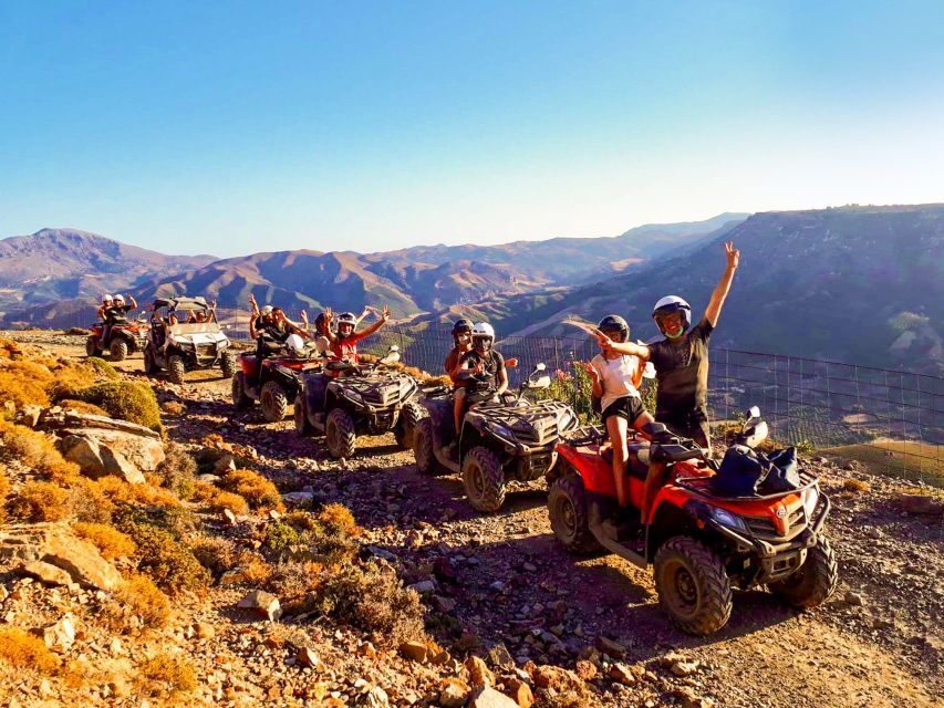From Rethymno: Half-Day Quad Bike Safari - The summit stop and wide views over Crete