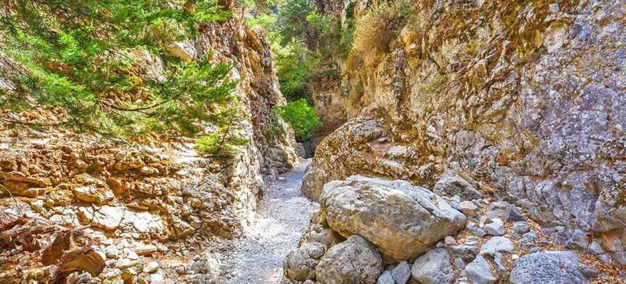 From Rethymno: Imbros Gorge & Libyan Guided Sea Tour - Walking through Stenada, Mesofarango, and Xepitira Arch