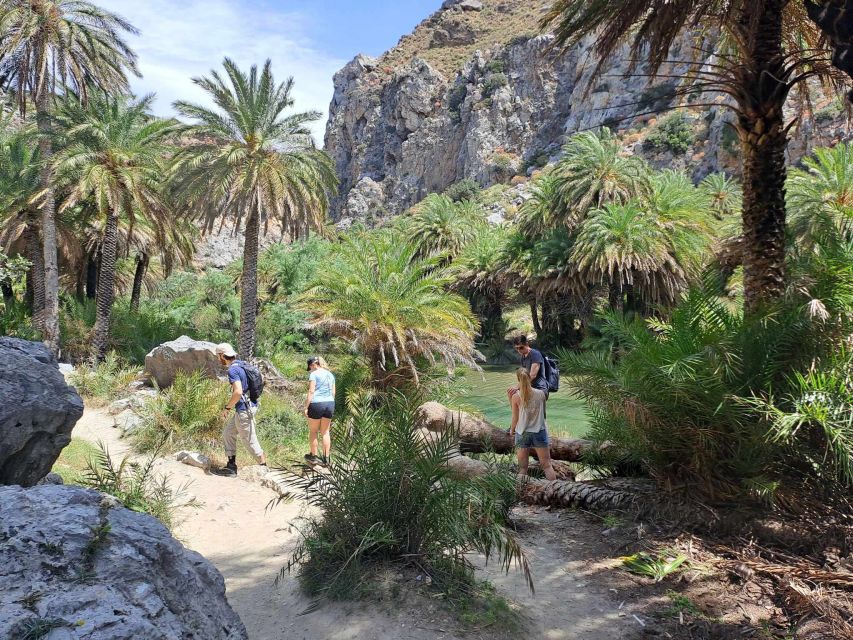 From Rethymno: Kourtaliotiko, Preveli Palm Beach, & Damnoni - Damnoni: the best place for lunch and another swim