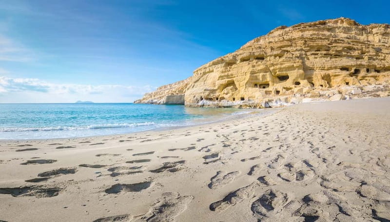 From Rethymno: Spili, Agia Galini, and Matala Tour - Three hours at Matala Beach