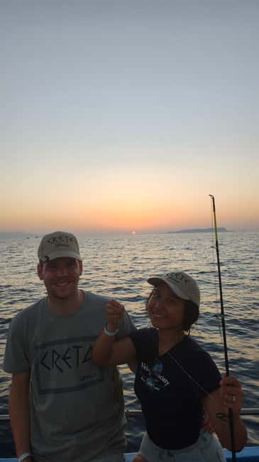 Hersonissos: Agapi Fishing Trips Sunset Cruise - Drinks, raki, and the simple onboard spread