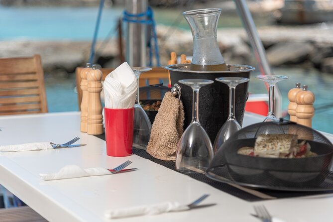 Hersonissos: Luxury Sunset Catamaran Cruise Sushi & Open Bar - Families, couples, and first-time sailors