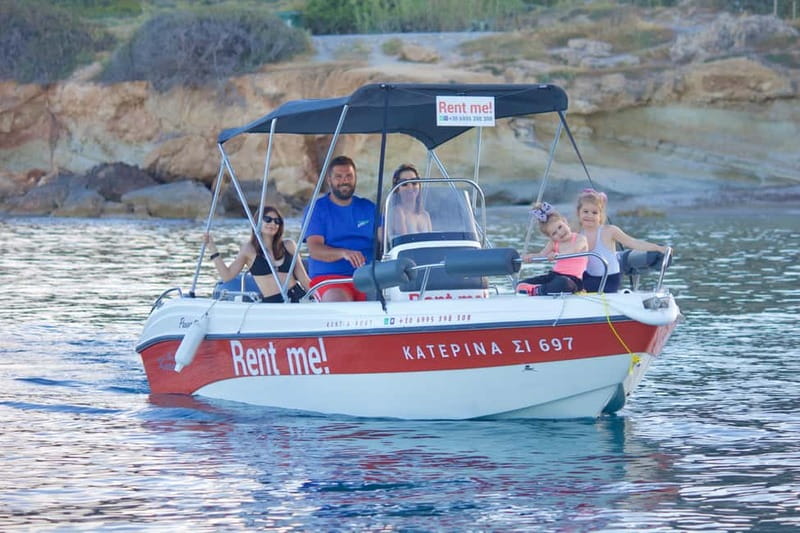Hersonissos: Rent a Boat - No License Needed - Taking the Wheel at Hersonissos Port