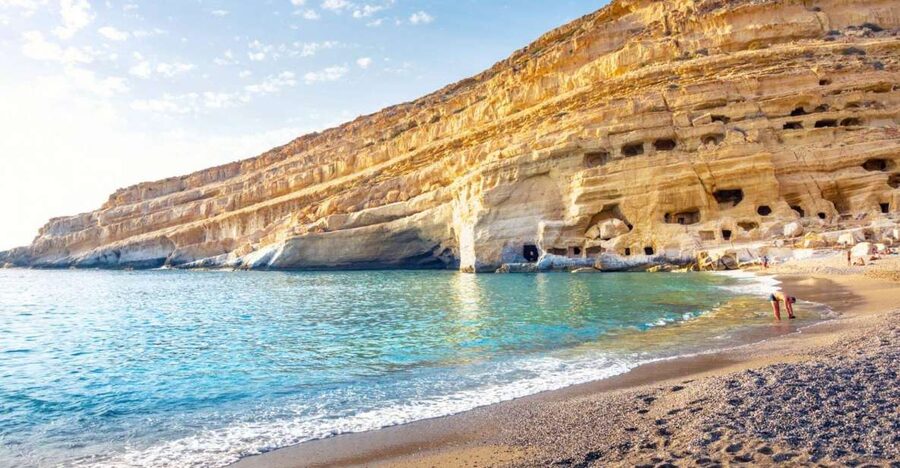 Hippies Beach - Matala Tour From Heraklion - Arriving at Matala Beach