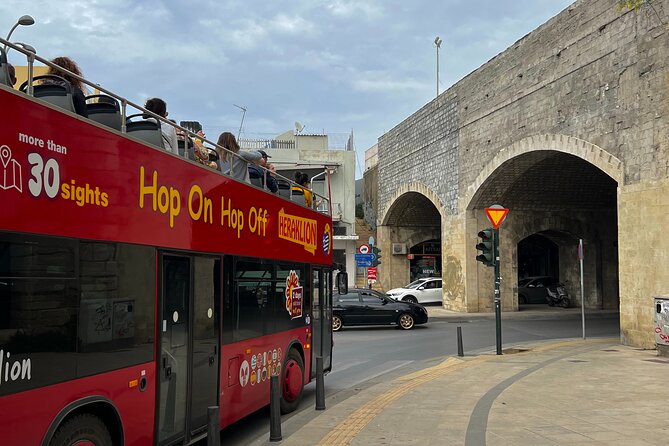 Hop-On Hop-Off Sightseeing Bus Tour in Heraklion - City Route Stop 1 to 4: port, harbor, and Koules Castle