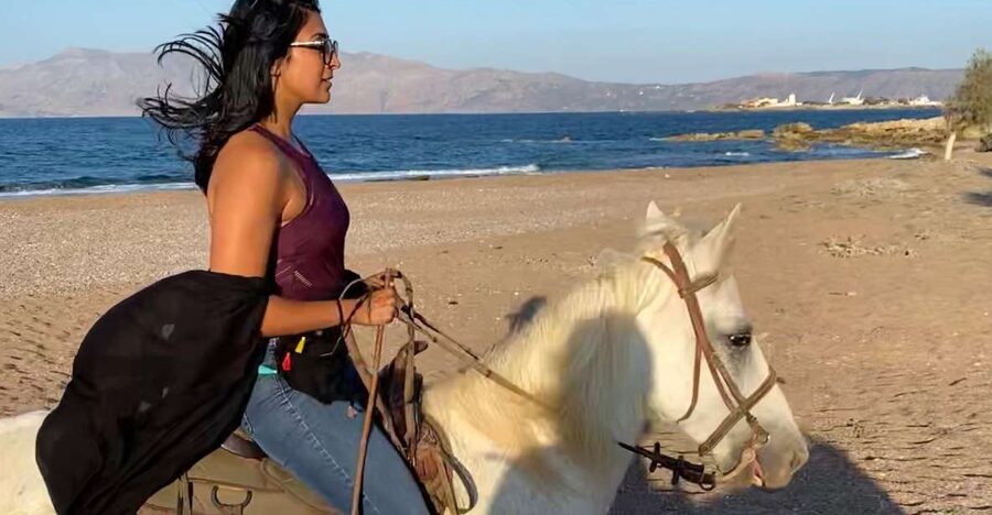 Horse riding,falasarna sunset,dinner in a tavern,drone video - From Chania to the horses near Kissamos
