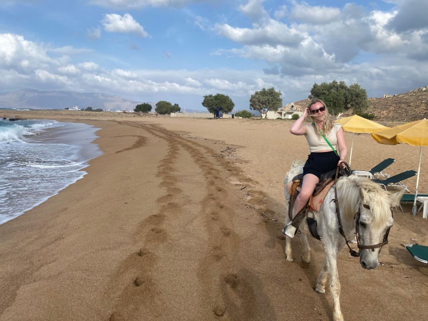 Horse riding,falasarna sunset,dinner in a tavern,drone video - Dinner on the sand at a traditional taverna
