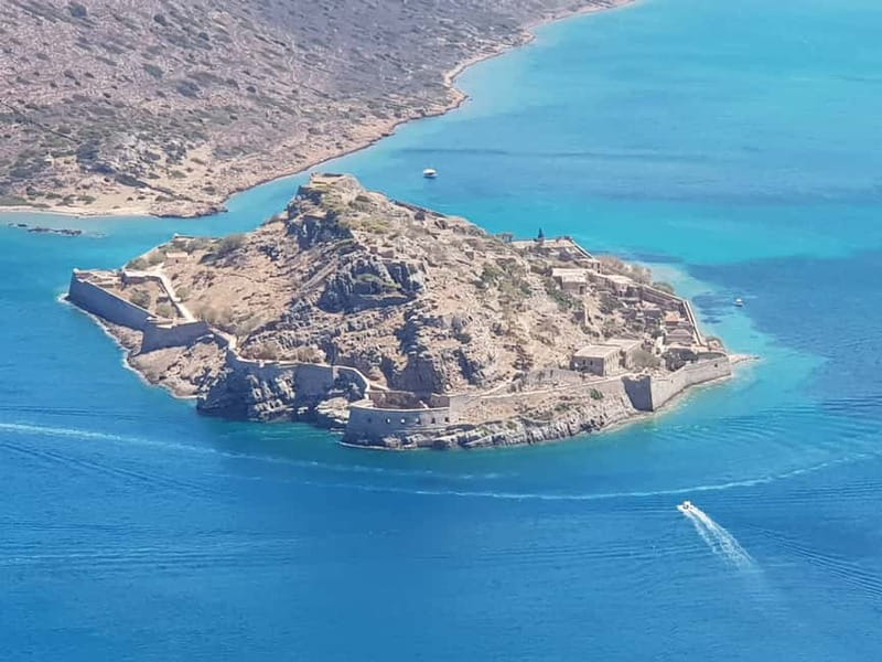 Island Spinalonga, Milatos Cave, Speedboat, OliveTasting - Riding the orange Land Rover into the mountains