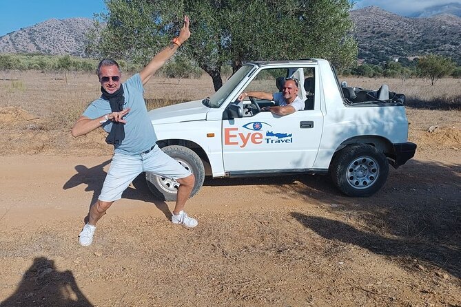Jeep Safari 4x4 Crete real off road mountain tracks with Lunch from Hersonissos - Skotino Cave and the island’s older stories