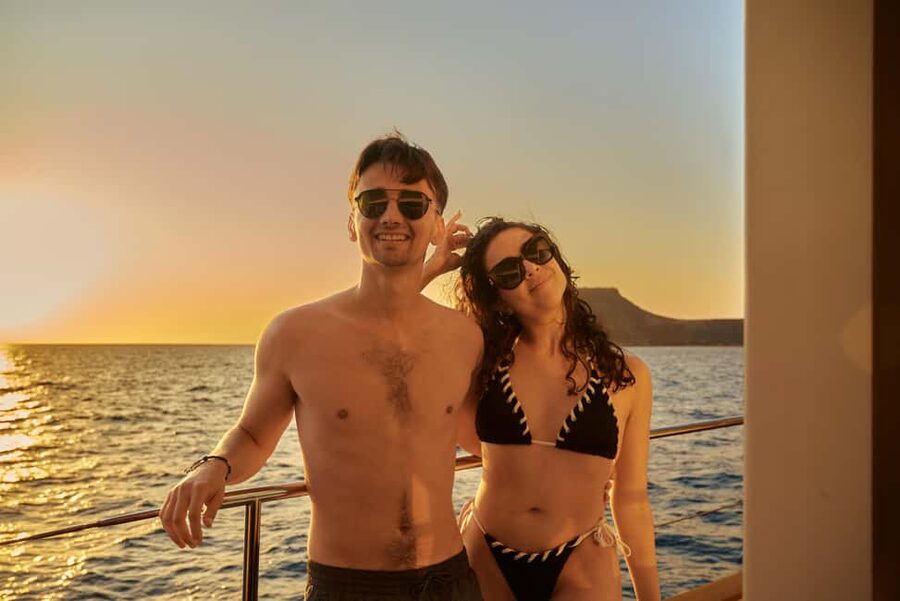 Kissamos: Romantic Sunset Sailing Catamaran Cruise - A calm evening on the water from Kissamos