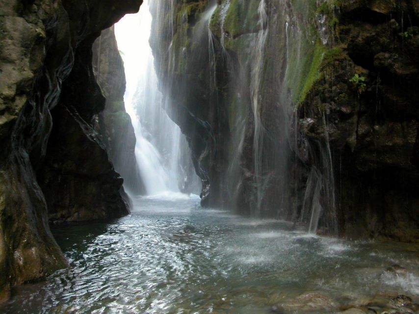 Kourtaliotiko Gorge River Trek with Lunch! Pick-up Avaliable - Swimming into Kourtaliotiko Gorge’s great waterfall
