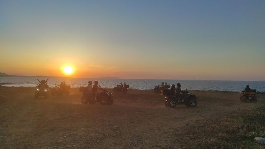 Malia: Off-Road Quad Safari Evening Tour with Dinner - Following the coast past Milatos