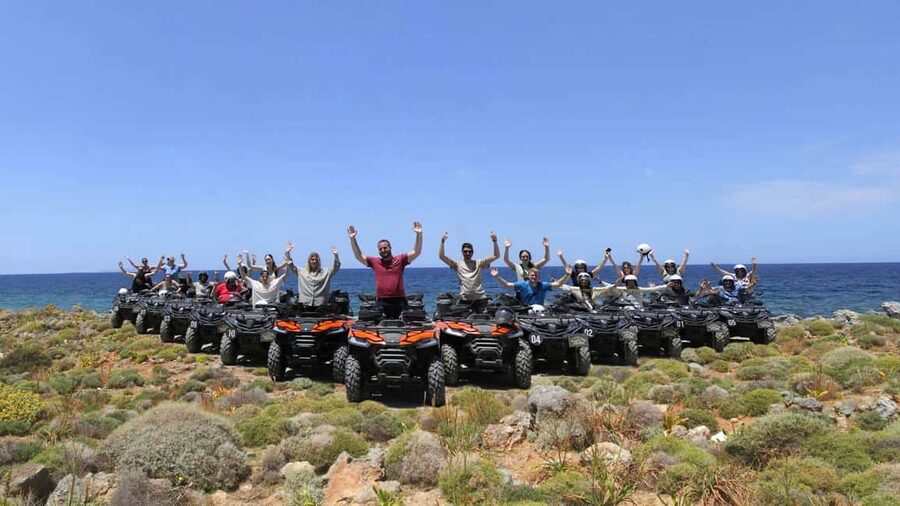Malia: Off-Road Quad Safari Tour with Lunch and Transfers - Vrachasi brings a coffee break and mountain views