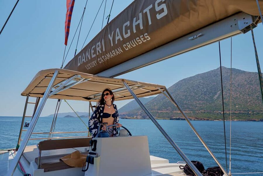 Panormo: Sunset All-Inclusive Catamaran Cruise with Snacks - Geropotamos Beach and the swimming stop